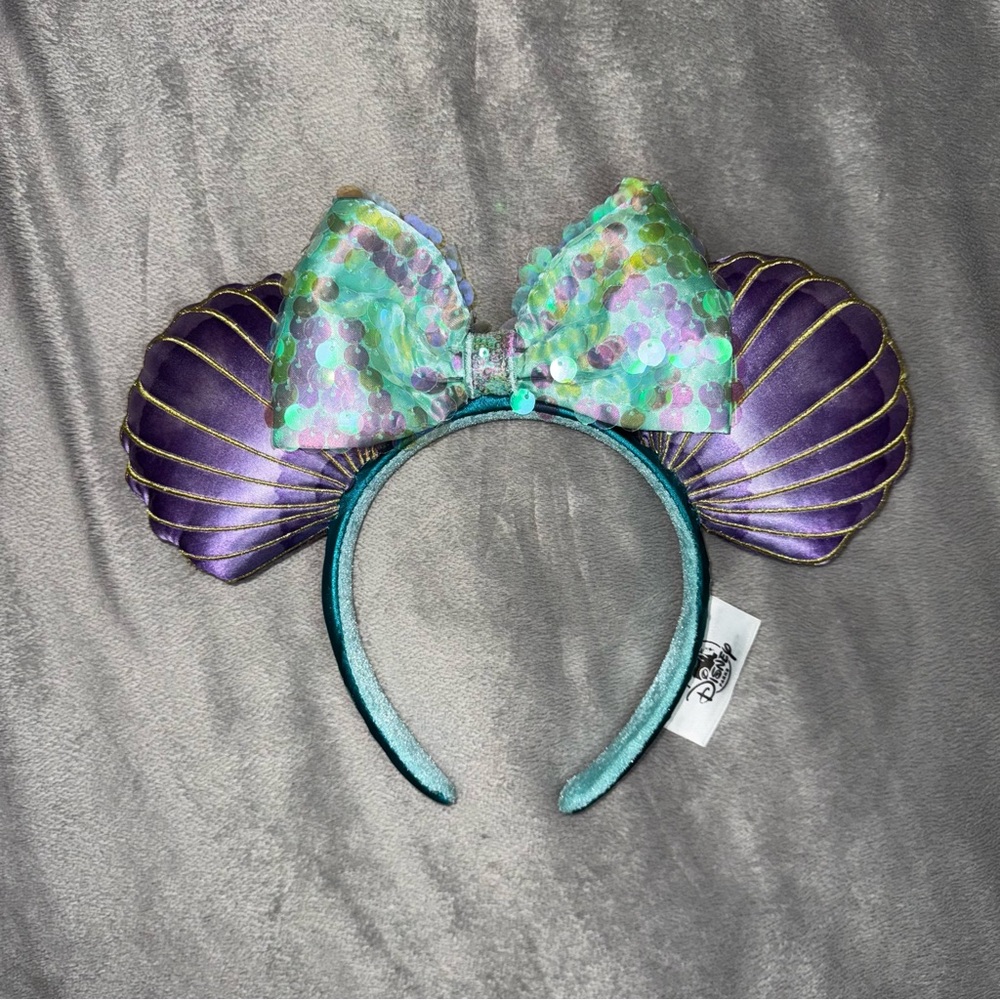 Disney Purple and Teal Minnie Mouse Ears Headband | The Little Mermaid